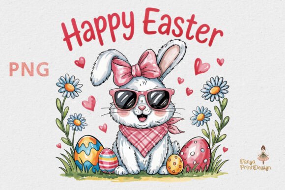 Download Happy Easter Bunny Sunglasses PNG Print - Easter bunny sunglasses Collection