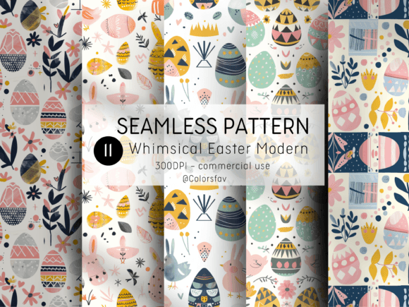 Download Easter Designs with Whimsical Patterns - Patterns Collection