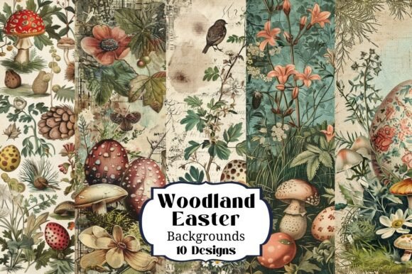 Download 10 Woodland Easter Illustrations - Illustrations Collection